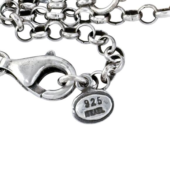 Silpada Mother of Pearl Charm Necklace | Vintage Sterling Silver 925 | 17"-19.5" - Picture 4 of 7